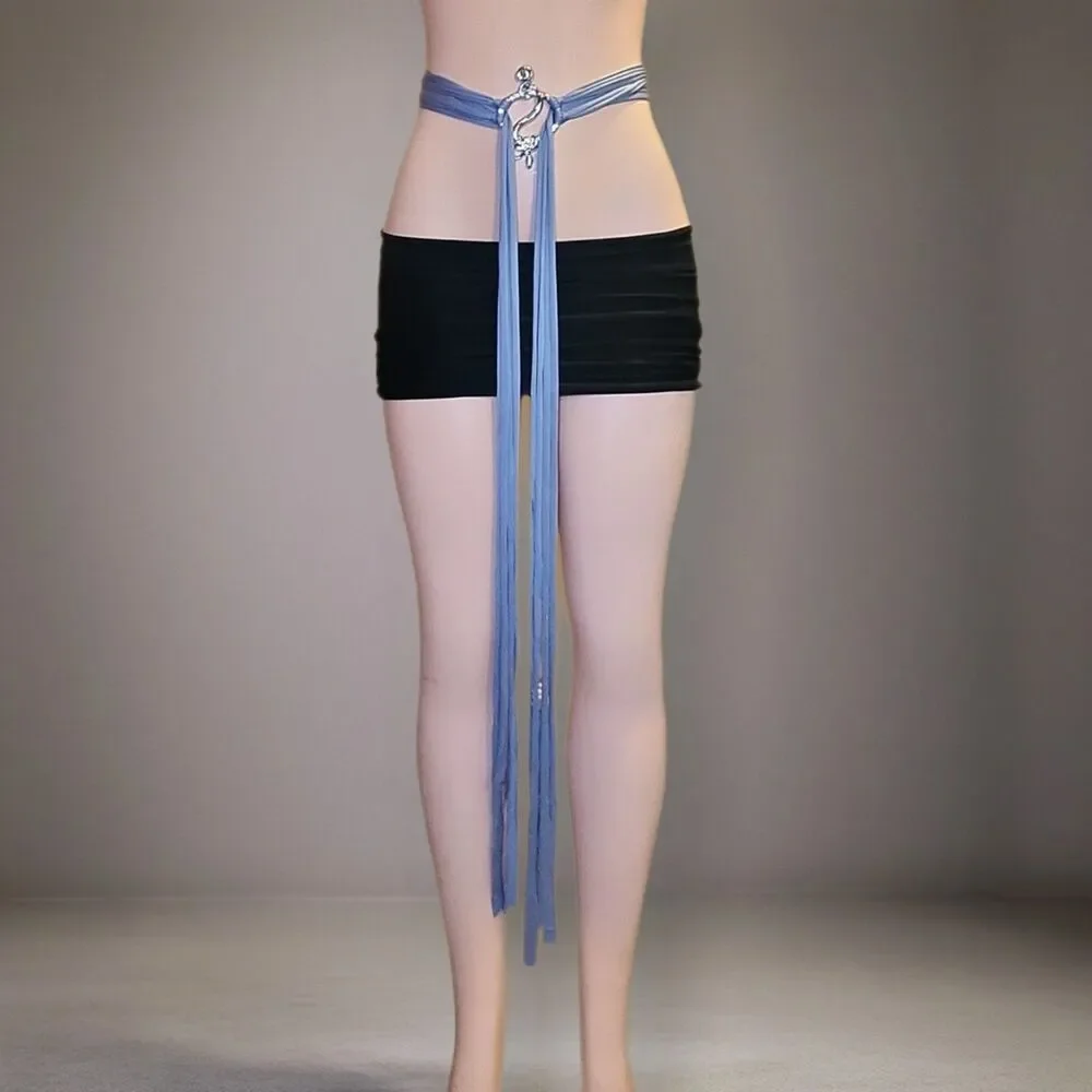 Silver Snake Belt Wrap Rave Festival Dancer Performance Wear Body Harness Gray